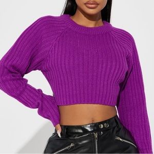 Cute midi purple sweater. Sz M. Fashion Nova. New Never Worn